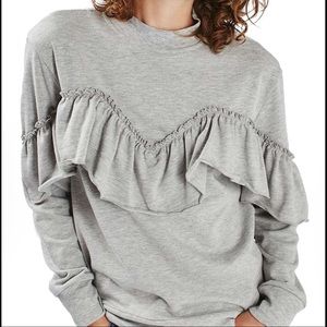Top Shop Ruffle Sweatshirt